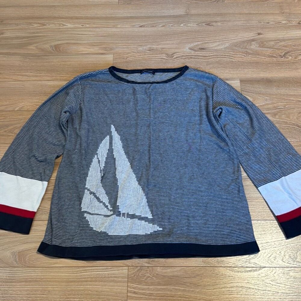 TOMMY HILFIGER SKY CAPTAIN SWEATER SIZE LARGE WOMENS‎